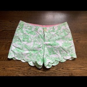 Lilly Pulitzer Spring Fling scallop shorts